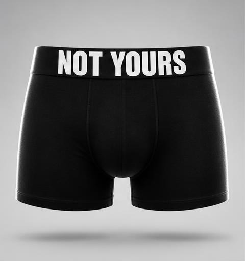 NOT YOURS — black front view