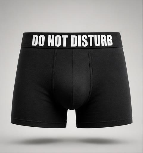 DO NOT DISTURB — black front view